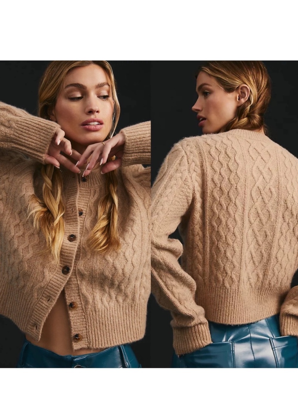 FAVORITE DAUGHTER Eleanor Merino Wool Cashmere Button Knit Sweater Cardigan S